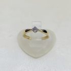 Brill 1köves sárga arany gyűrű