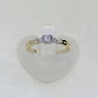 3köves-áttört mintás sárga arany gyűrű