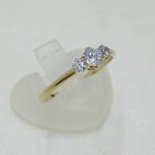 3köves sárga arany gyűrű