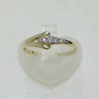 V köves sárga arany gyűrű